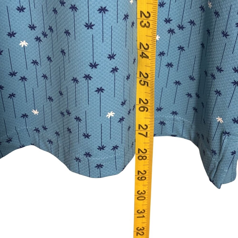 Under Armour Mens Iso-Chill Polo Shirt M Loose Fit Blue Golf Print - Picture 4 of 8